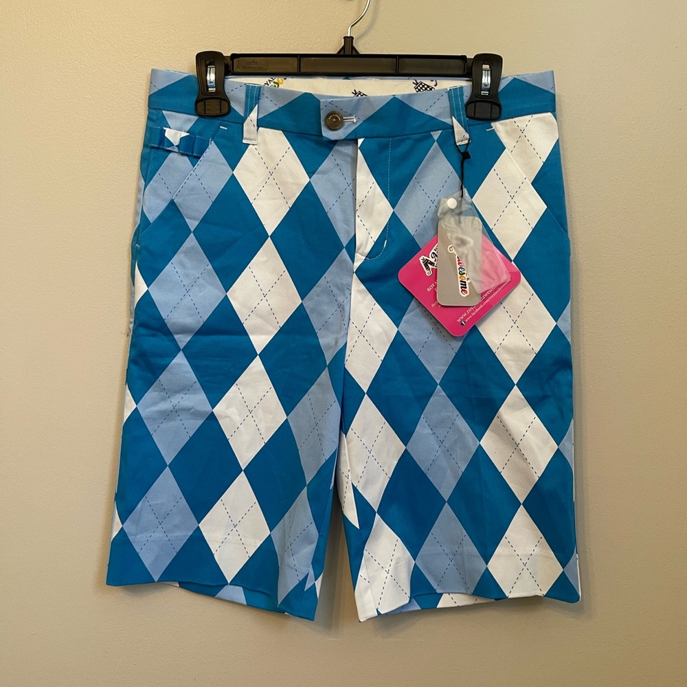 NWT Royal and Awesome Blue Diamond Women’s Golf Shorts - Picture 4 of 10